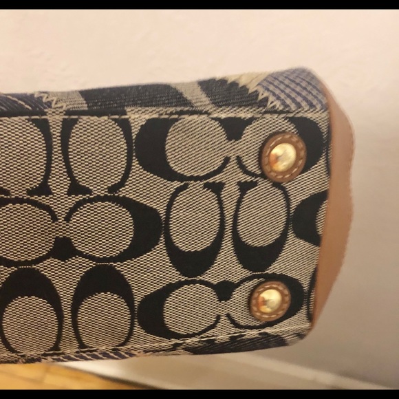 Coach signature denim Collection patchwork satchel - Picture 5 of 8
